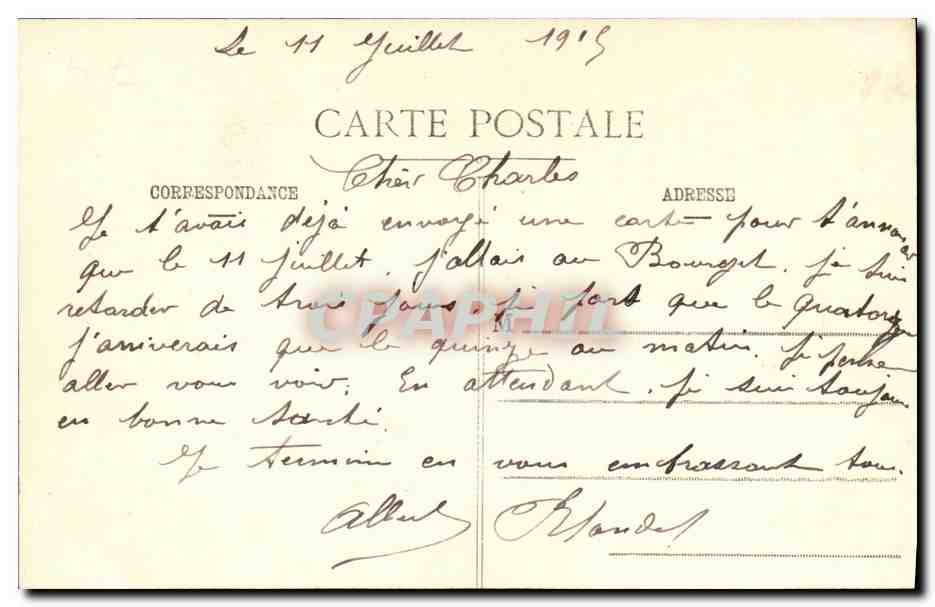 Dunkerque — Il "Dunois" — C.A.R. n°68 — Verso