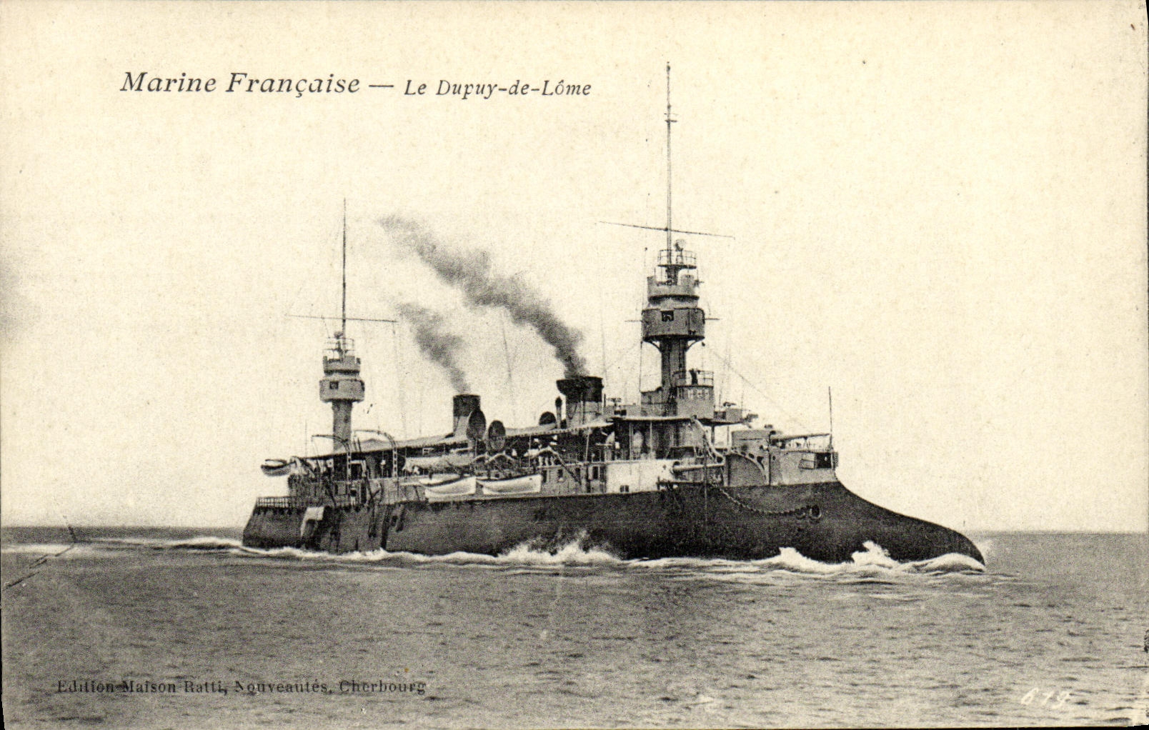 Marine Française — Le Dupuy-de-Lôme — Édition Maison Ratti, Nouveautés, Cherbourg