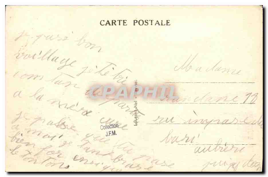 CPA Bateau Guerre Duquesne — Verso
