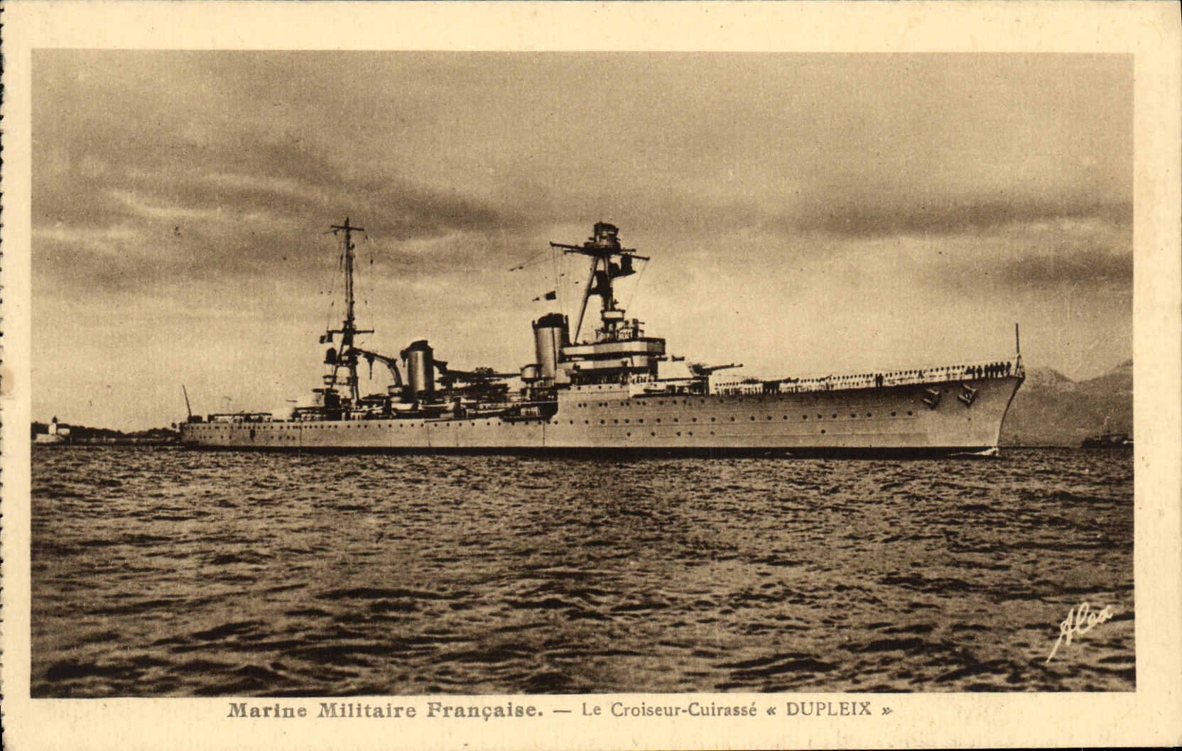 Marine Militaire Française — Le Croiseur-Cuirassé « Dupleix » — Alex Bequemault, Cherbourg