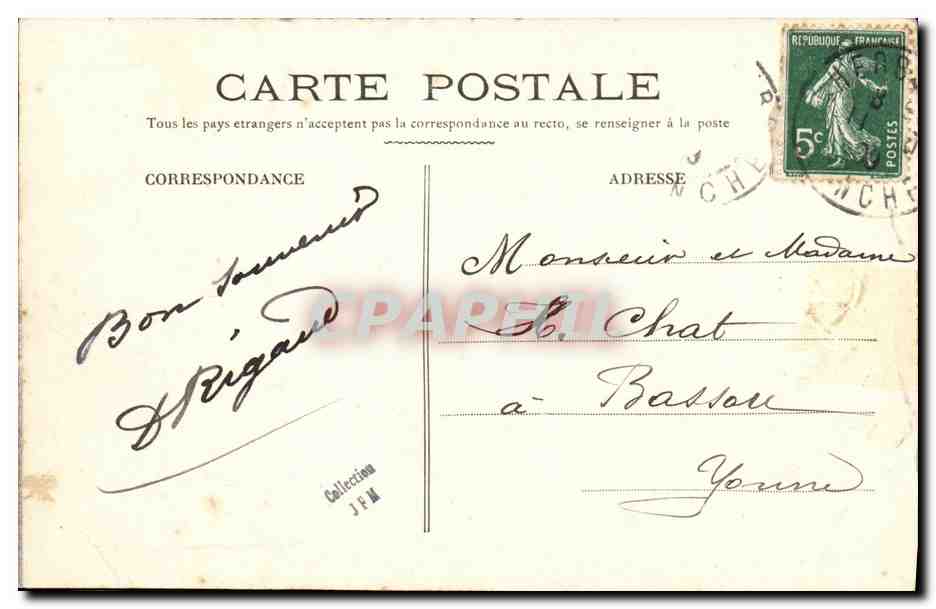 Cherbourg — L'Arsenal. Le "Dupleix" Croiseur — Edit. L. Ratti, Nouveau-Port, Cherbourg — Verso