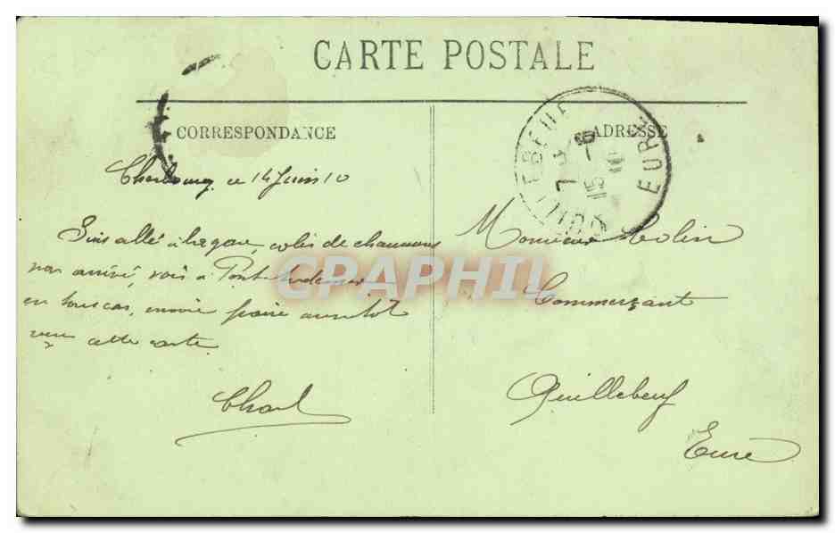 El crucero Dupleix — Francia, 1910 — Editor desconocido — Reverso