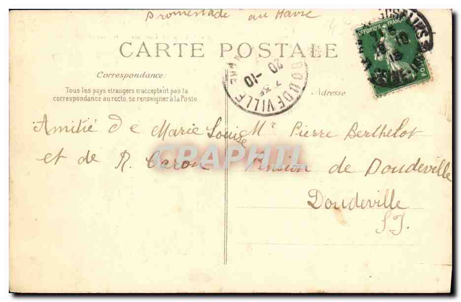 Il "Duperit-Thouars" — Navire de Guerre — Editore Le Havre, n°69 — Verso