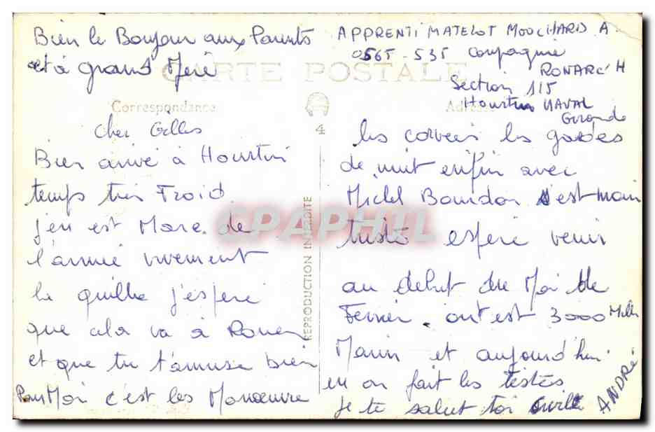 Escorteur d'Escadre Dupetit-Thouars — D625 — Marius Bar Phot. Toulouse — Reverso