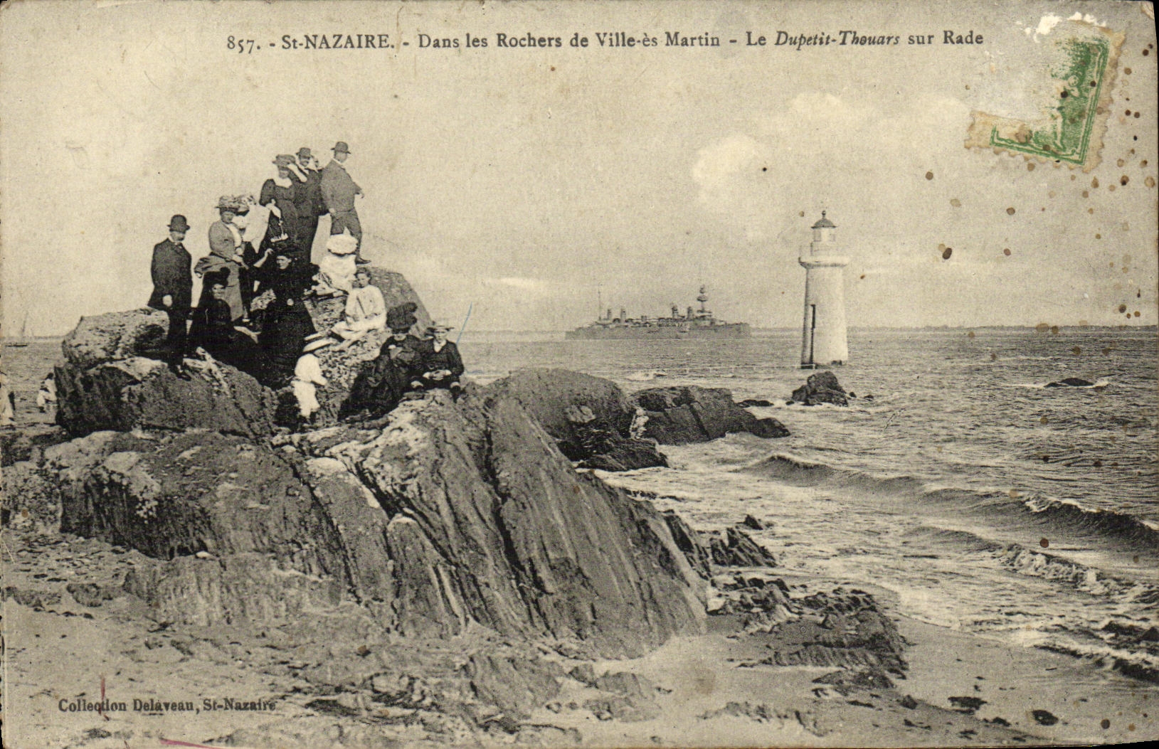 CPA Bateau Guerre St Nazaire Dans les Rochers Ville es Martin Le Dupetit Thouars sur rade