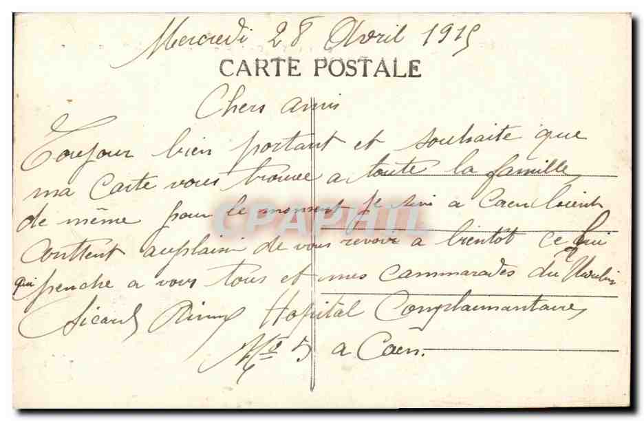 CPA Bateau Guerre Caen Contre Torpilleurs dans le Bassin de Caen — Verso