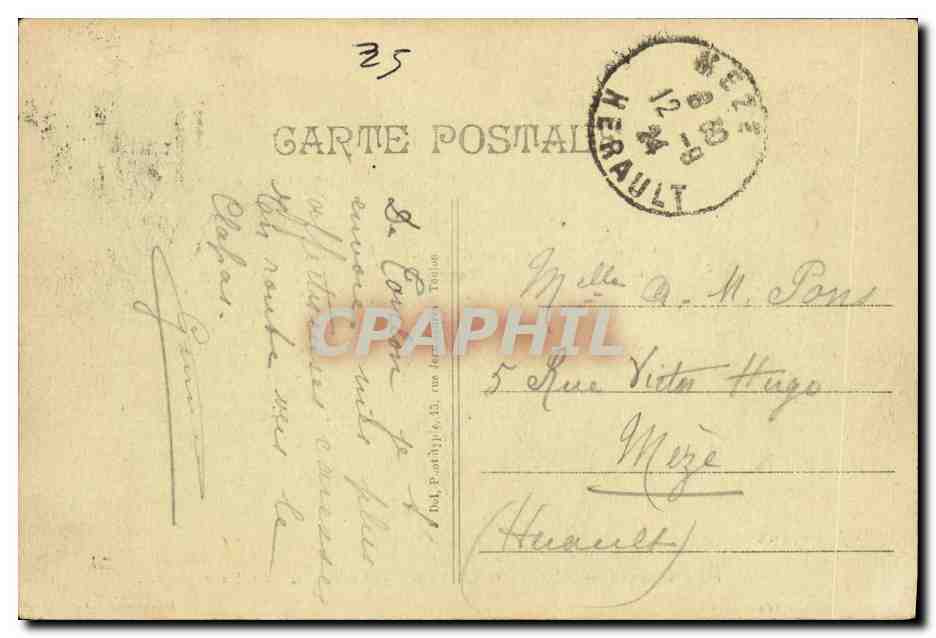 Marine de Guerre — EDGARD QUINET — Croiseur de 1re classe — J. Dol, édit. — Verso