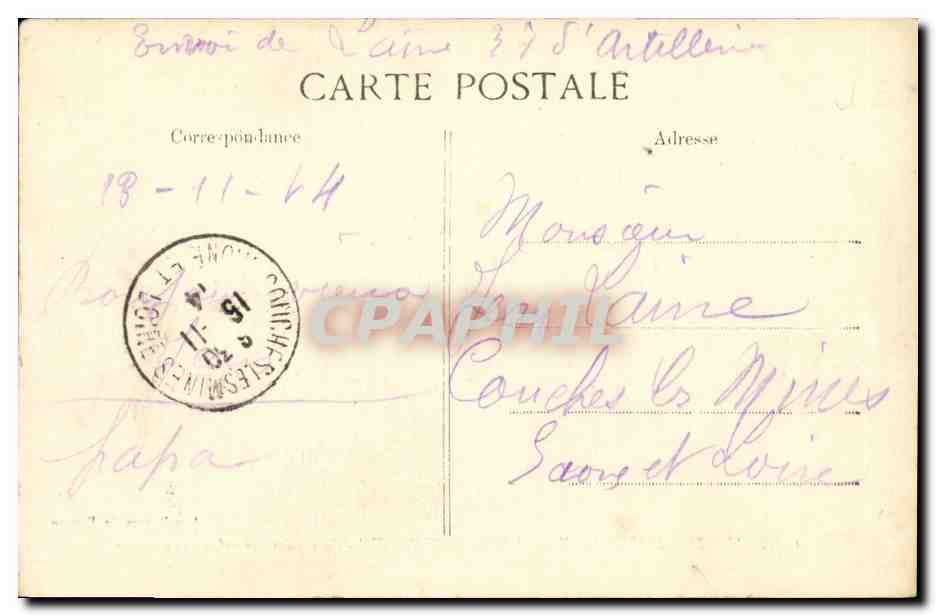 CPA Bateau Guerre Marine Nationale Edgar Quinet Croiseur Cuirasse — Verso