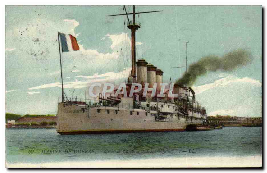 CPA Bateau Guerre Marine De Guerre Edgar Quinet Croiseur Cuirasse