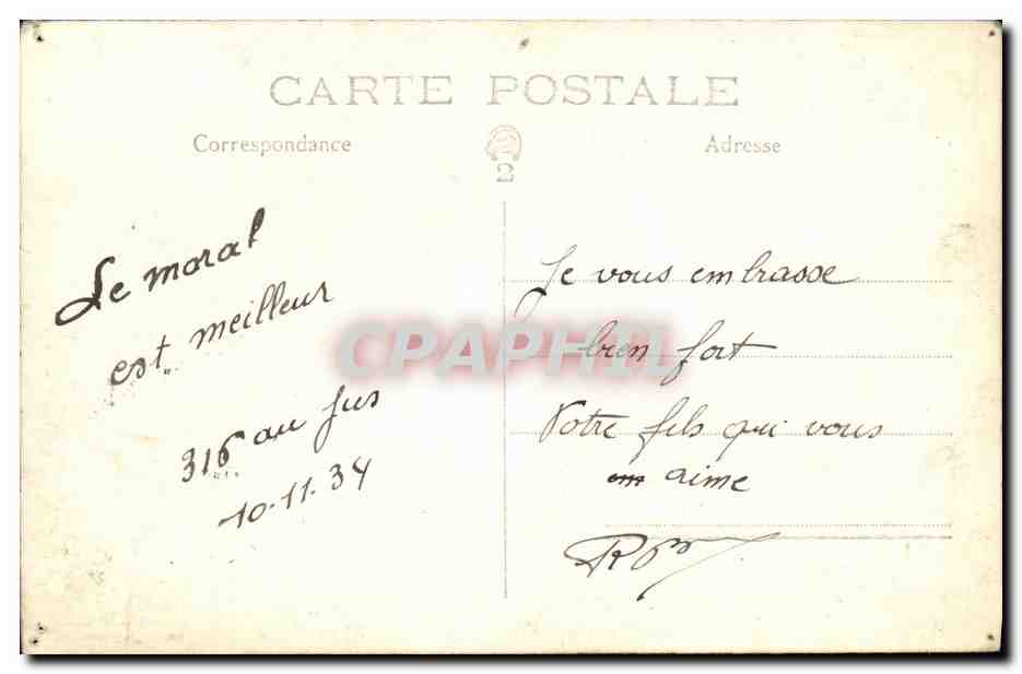 CPM Bateau Guerre Croiseur Emile Bertin — Verso