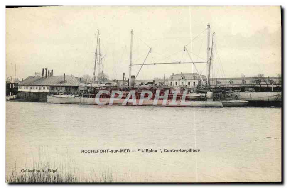 CPA Bateau Guerre Rochefort Sur Mer L Epieu Contre Torpilleur