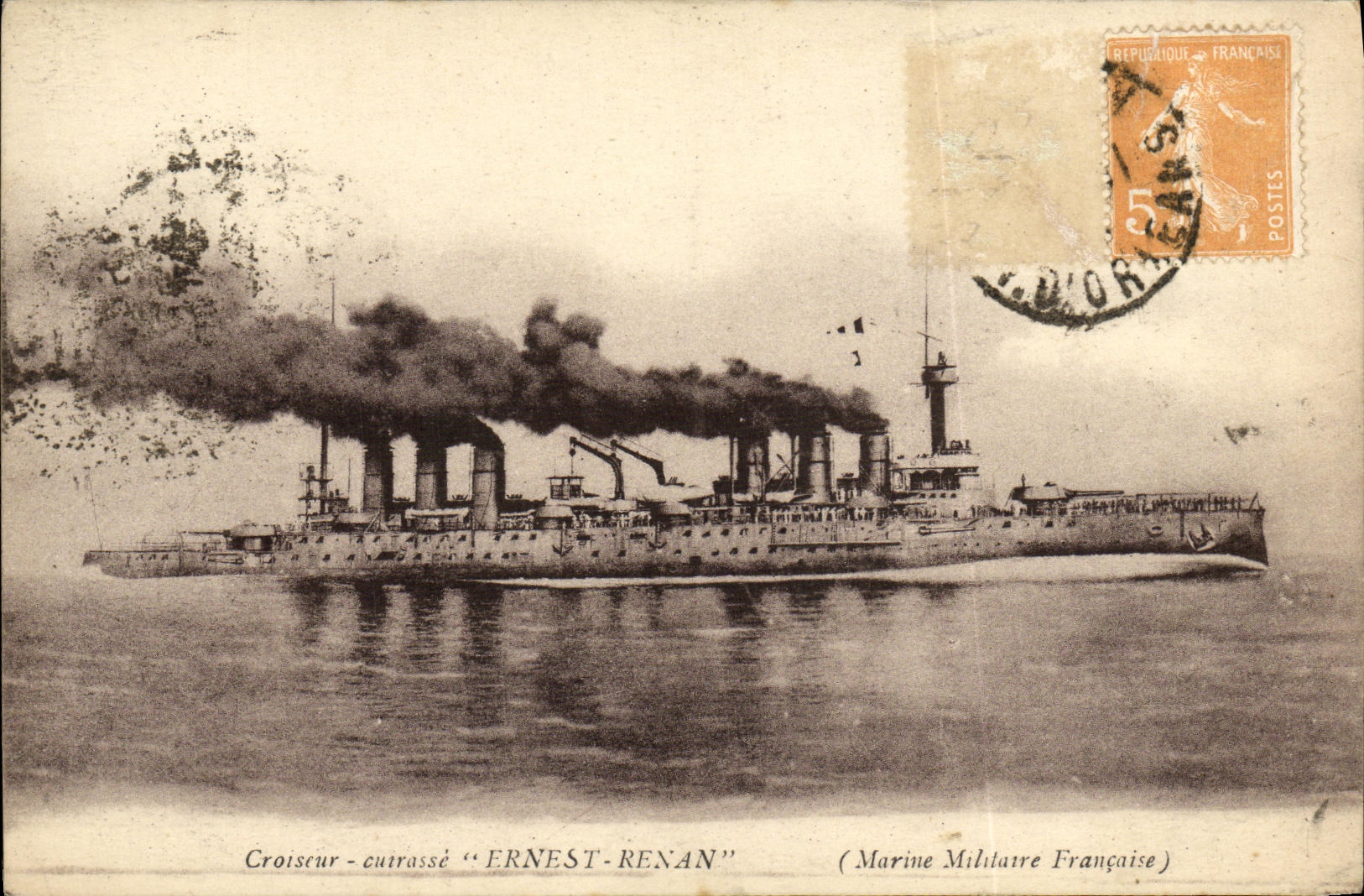 Croiseur-cuirassé "Ernest-Renan" — Marine Militaire Française — éditeur non visible