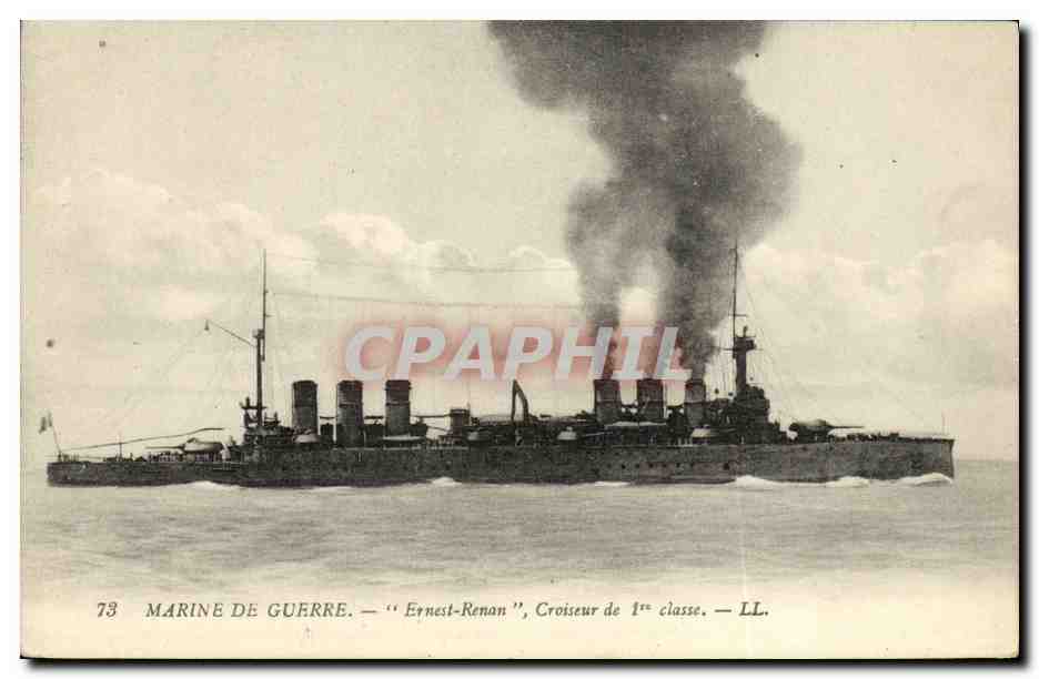CPA Bateau Guerre Marine De Guerre Ernest Renan Croiseur de 1ere classe