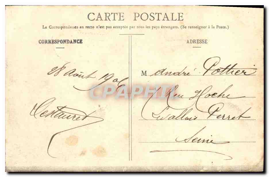 CPA Bateau Guerre St Nazaire Chantiers et Ateliers de Penhoet Lancement du croiseur cuirasse Ernest Renan Remorquage et — Reverso