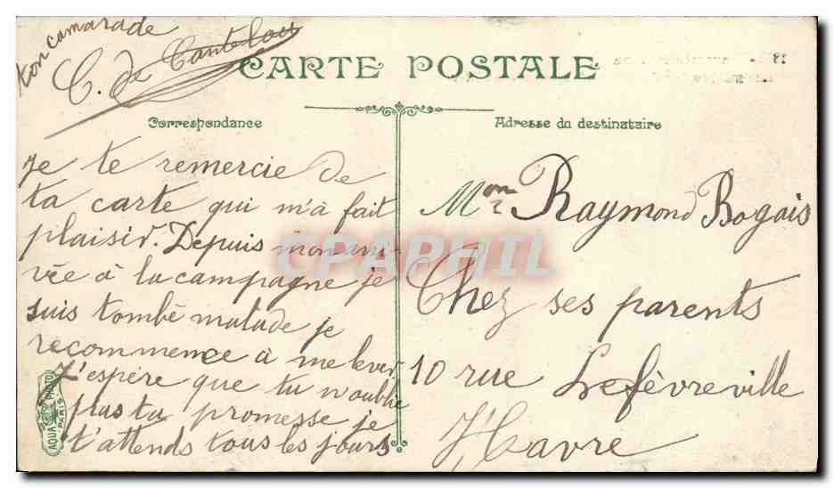 CPA Bateau Guerre Traversee de la Manche LEs marins de l Escopette apercoivent Bleriot Avion — Rückseite