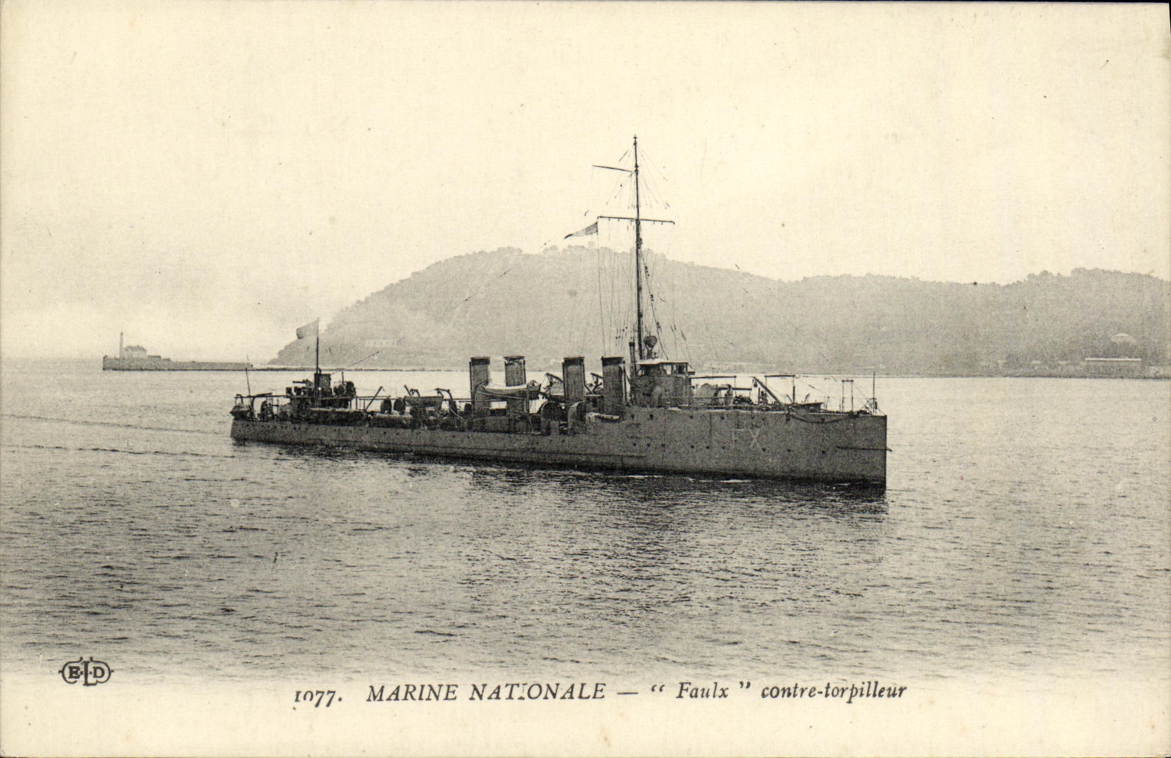 Marine Nationale — "Faulx" contre-torpilleur — B.D. n°1077