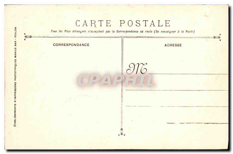 CPA Bateau Guerre Marine Nationale Faulx Contre Torpilleur — Verso