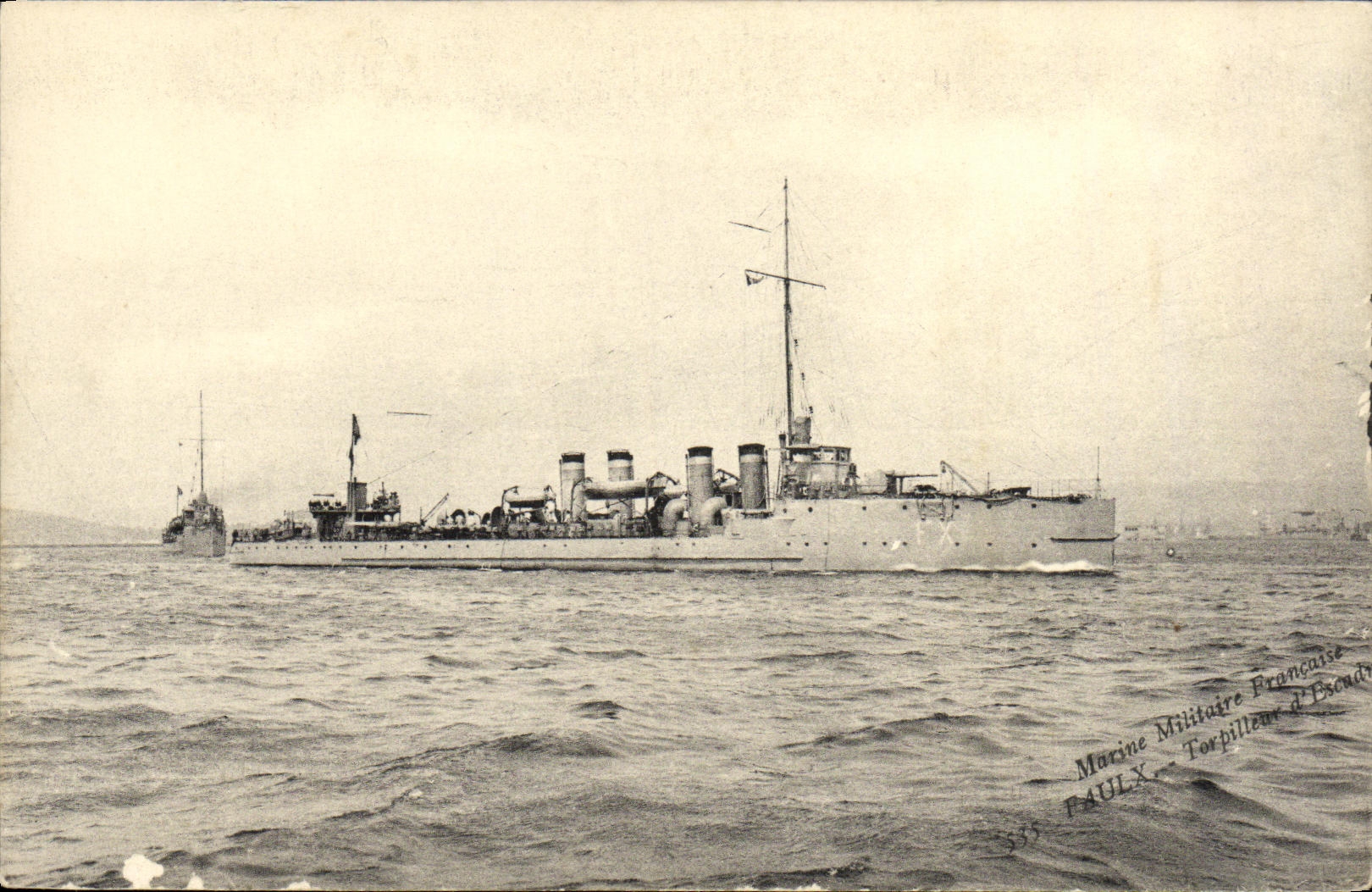 Torpilleur d'Escadrille — Marine Militaire Française — Éditeur Paulux, n° 335