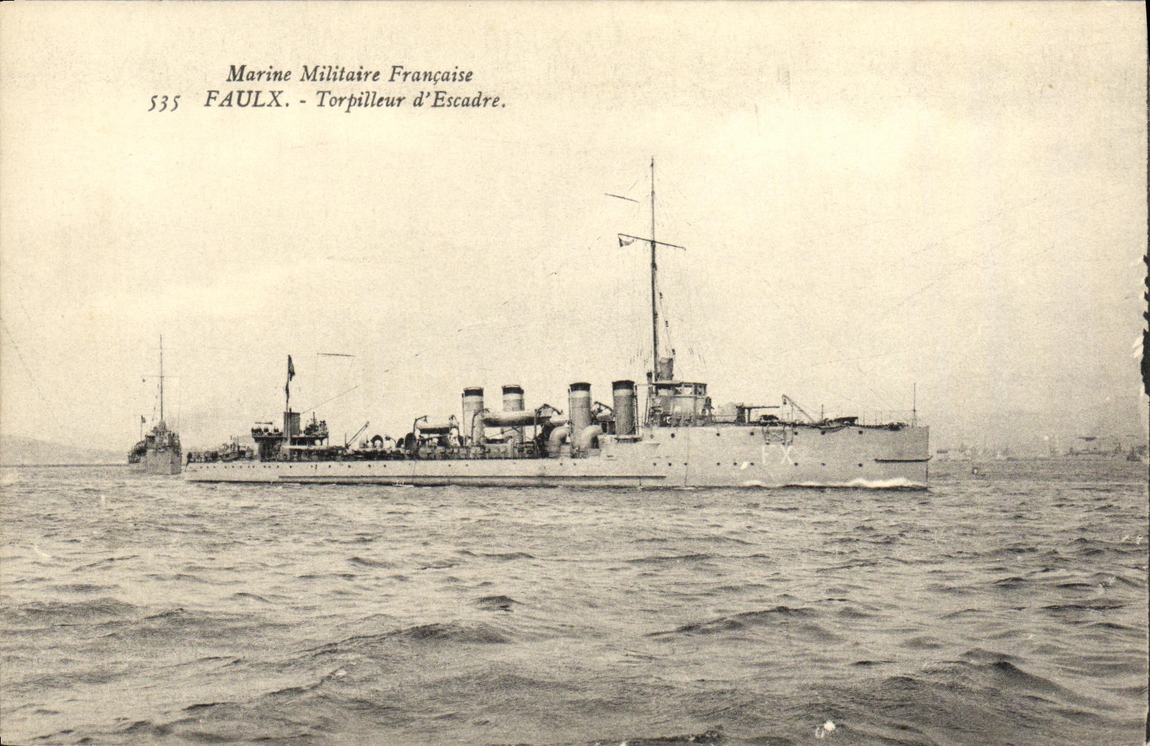 CPA Bateau Guerre Marine Militaire Francaise Faulx Torpilleur d Escadre