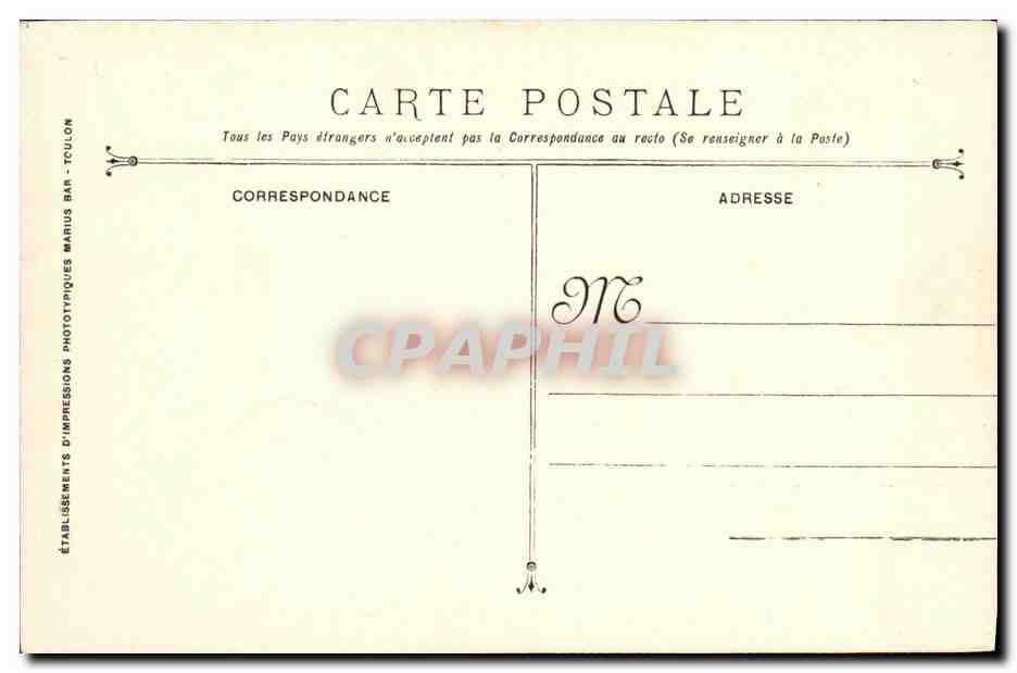 CPA Bateau Guerre Marine Militaire Francaise Faulx Torpilleur d Escadre — Verso