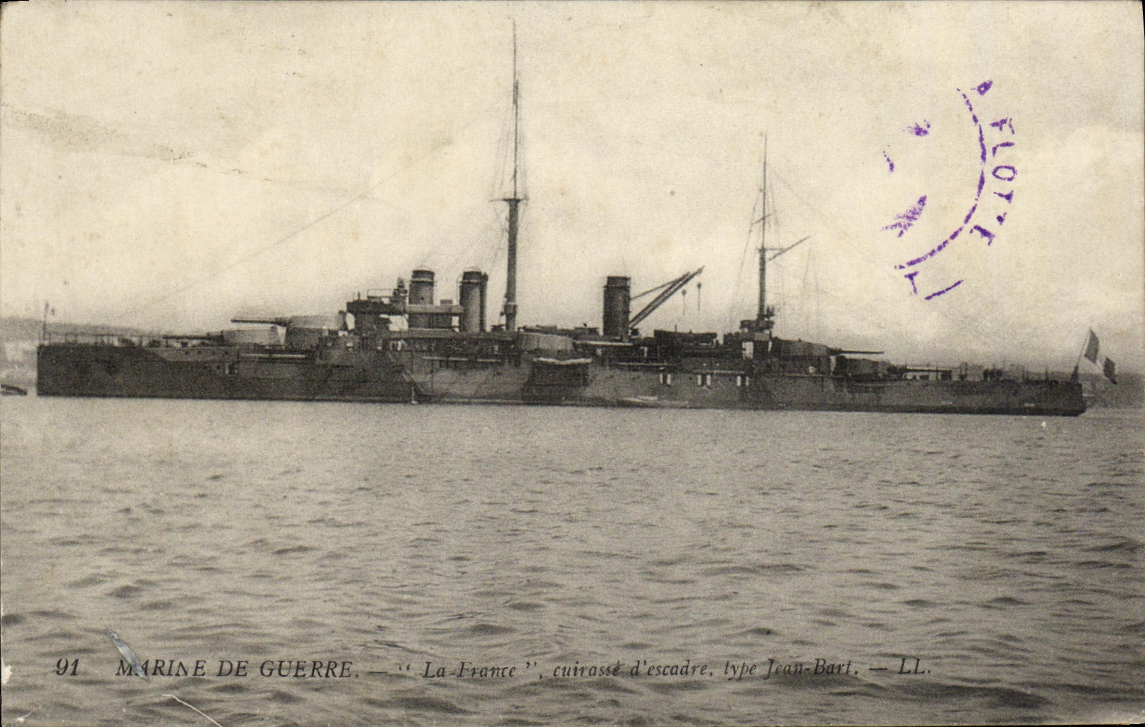 CPA Bateau Guerre Marine De Guerre Le Cuirasse d escadre France type Jean Bart