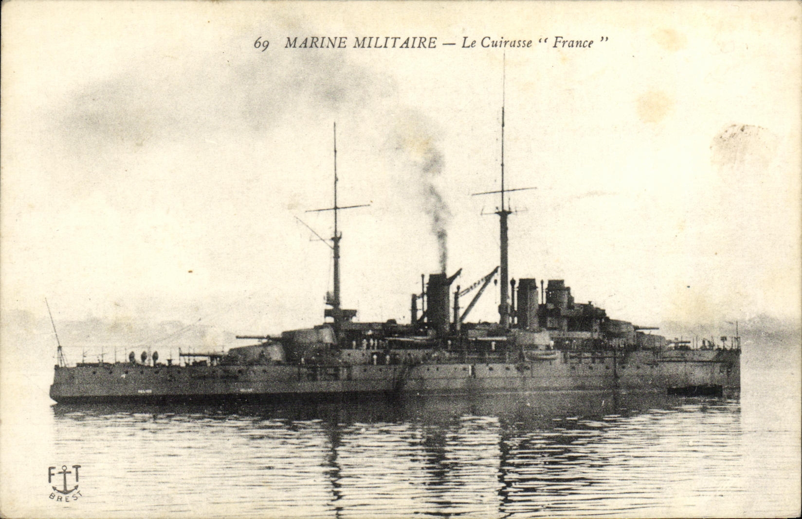CPA Bateau Guerre Marine Militaire Le Cuirasse France
