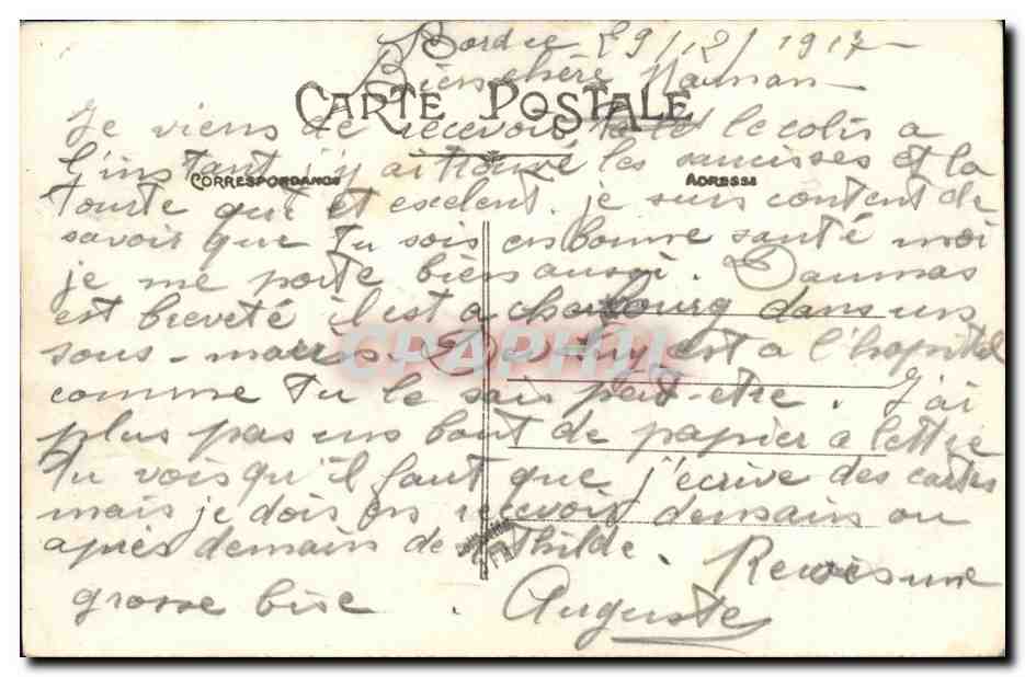 CPA Bateau Guerre Marine Militaire Le Cuirasse France — Verso