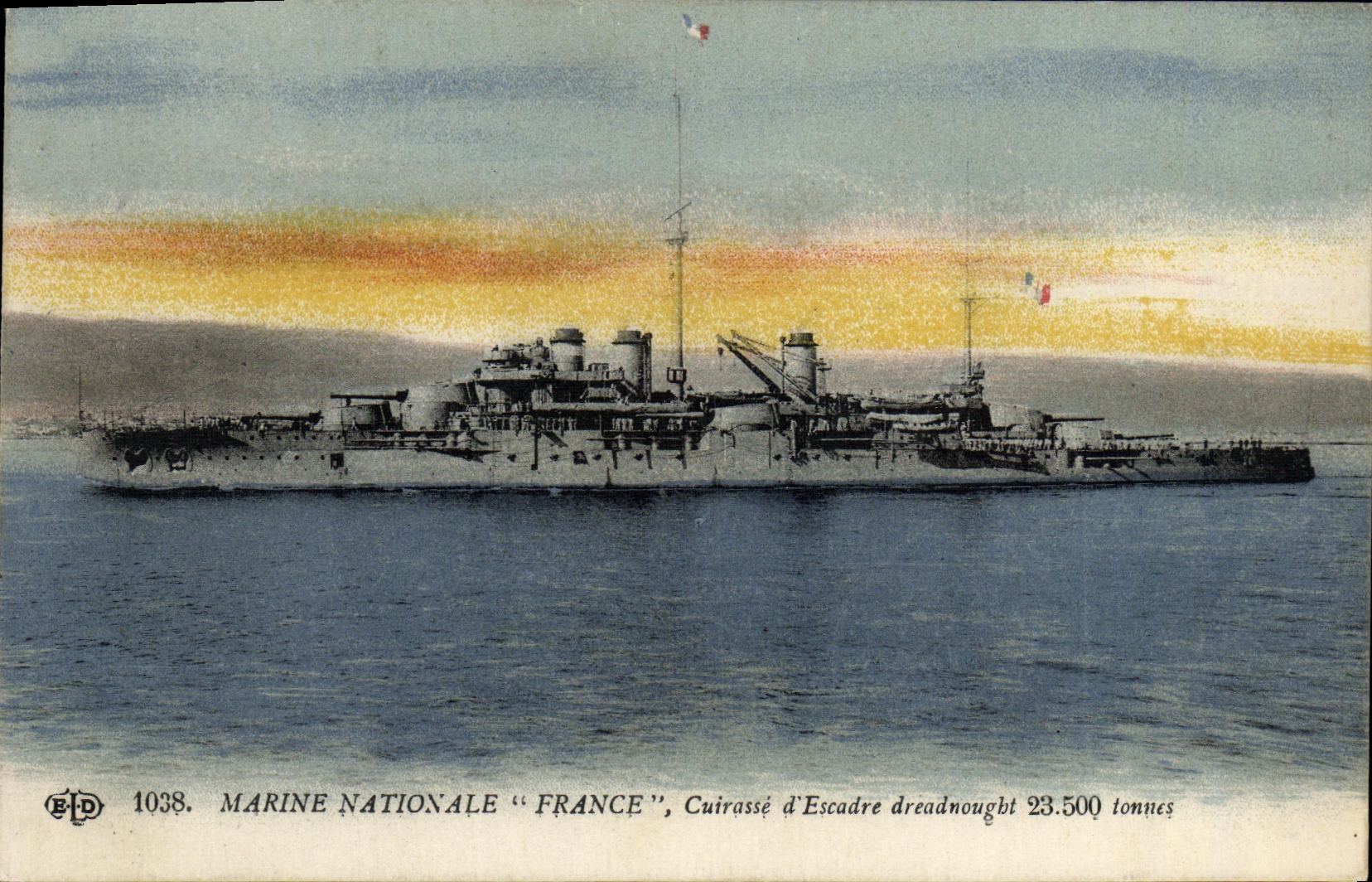 CPA Bateau Guerre Narine Nationale France Cuirasse d Escadre