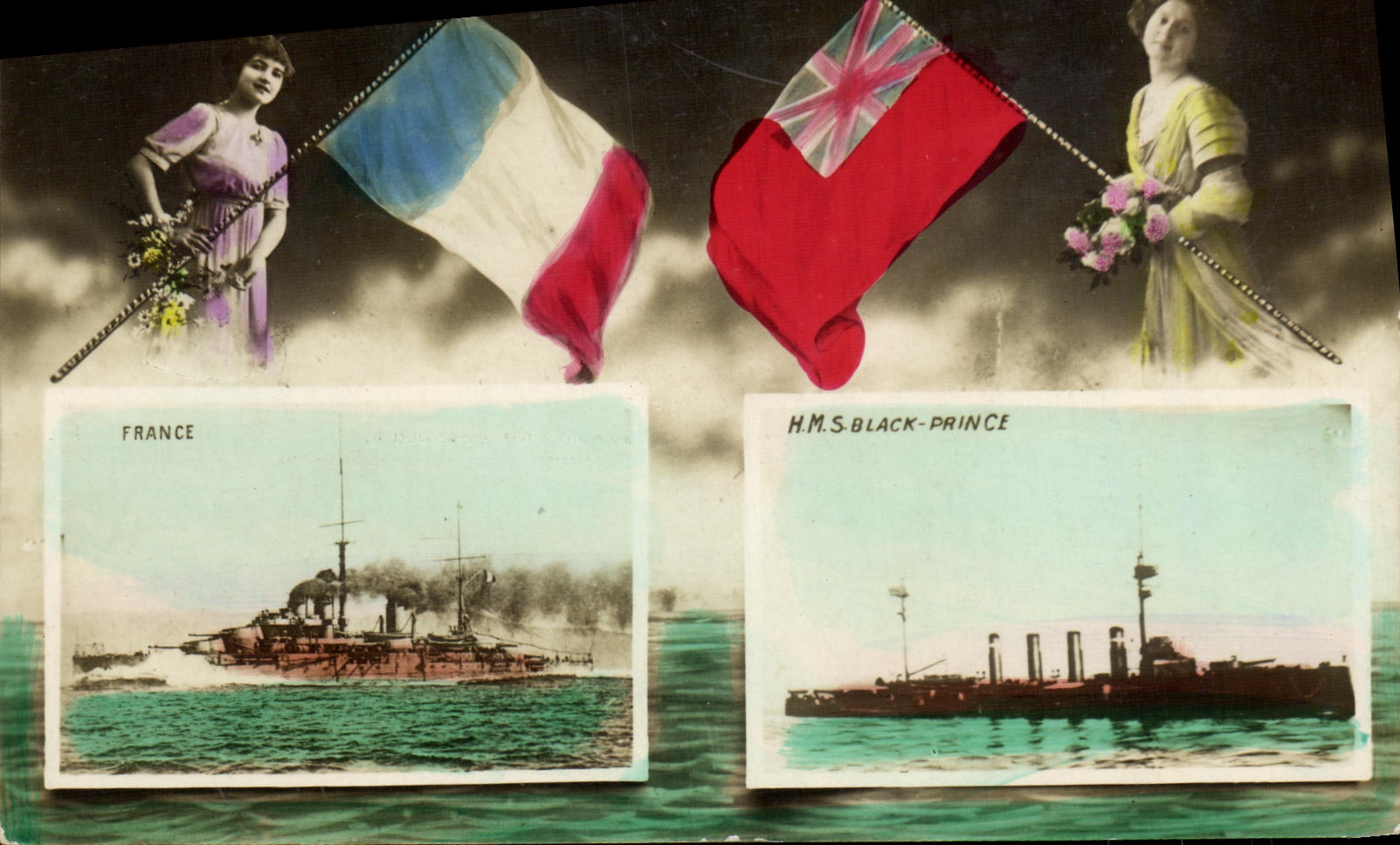 CPA Bateau Guerre France HMS Balck Prince 
