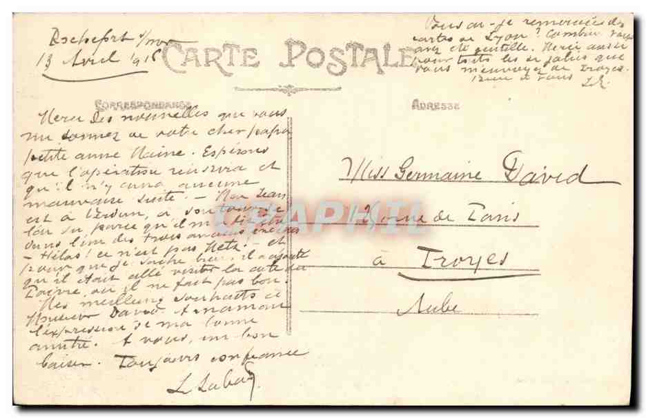 CPA Bateau Guerre Rochefort Dur Mer Le Friant Descendant la Charente — Verso