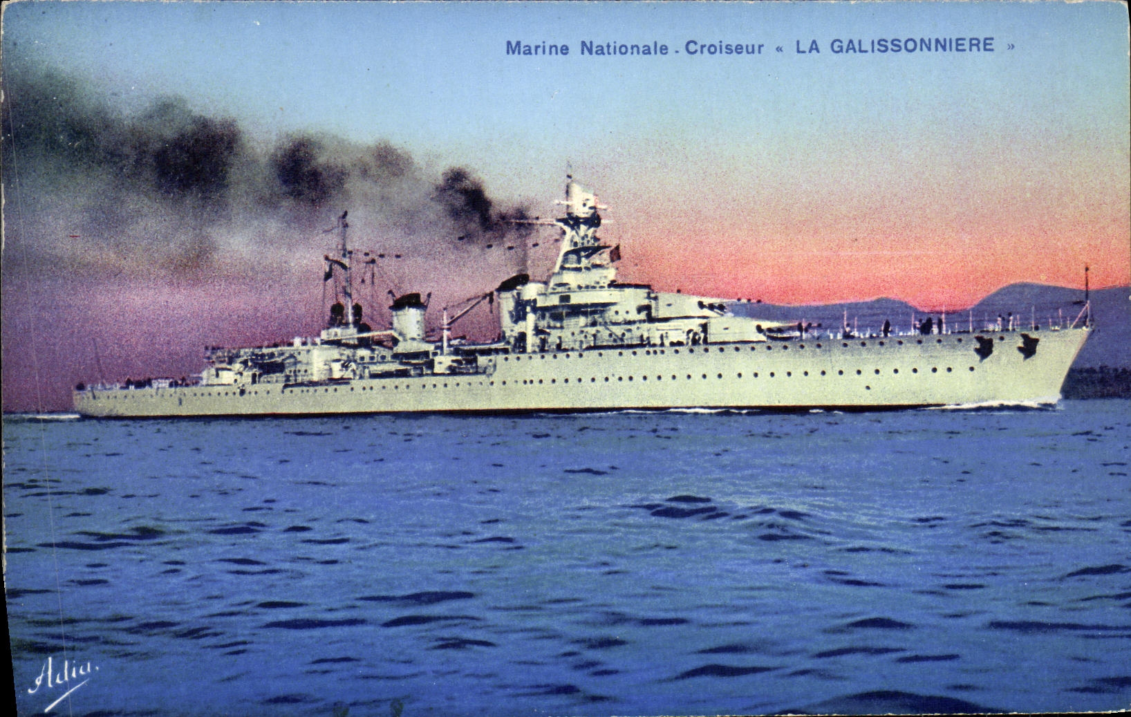 Croiseur « LA GALISSONNIÈRE » — Marine Nationale — éditeur Adlia