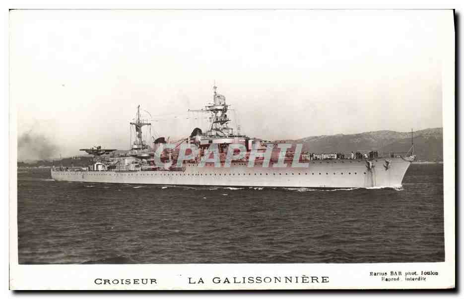 CPM Bateau Guerre Croiseur La Galissonniere