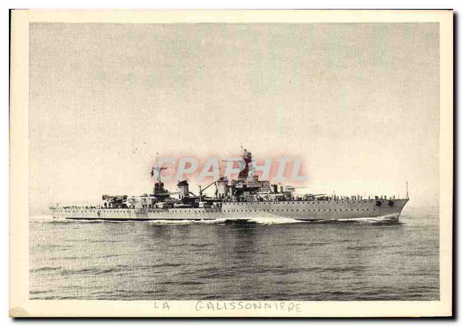CPA Bateau Guerre Croiseur La Galissonniere