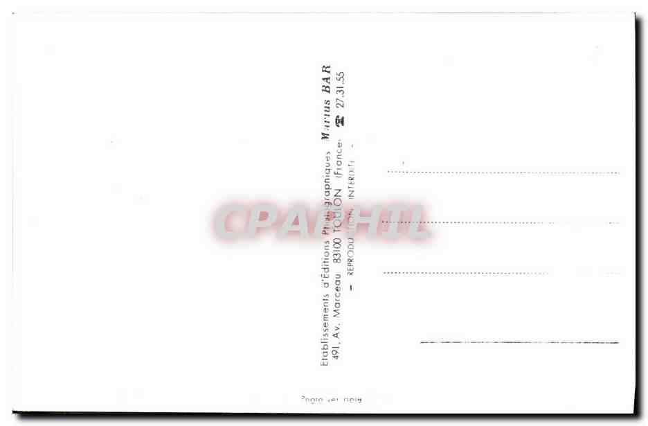 CPM Bateau Guerre Garigliano Dragueur 1955 — Verso
