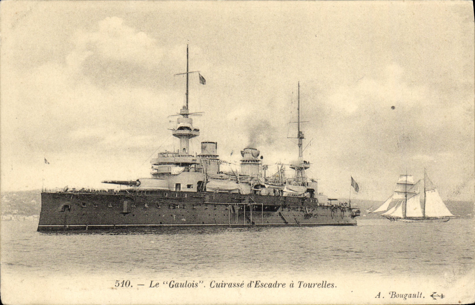 Le "Gaulois" — Cuirassé d'Escadre à Tourelles — A. Bougault, n° 540