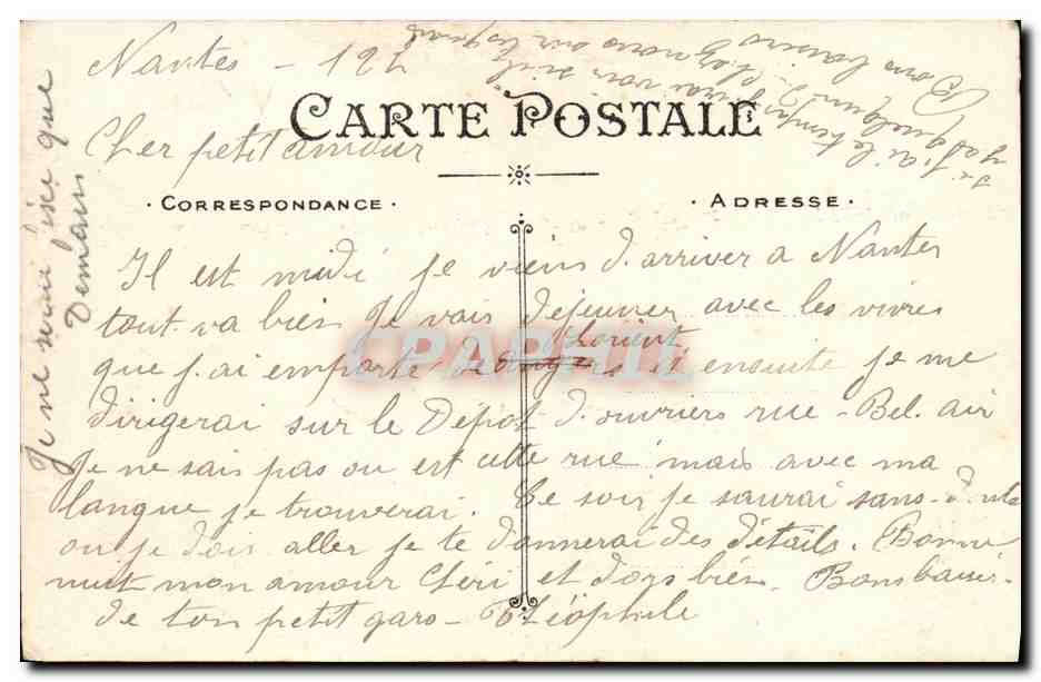 CPA Bateau Guerre Marine De Guerre Gaulous Cuirasse d Escadre — Verso