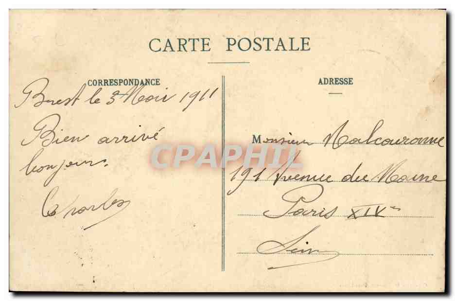 Le croiseur d'escadre Gaulois — Collection H. Laurent, Port Louis — n° 3697 — Reverso