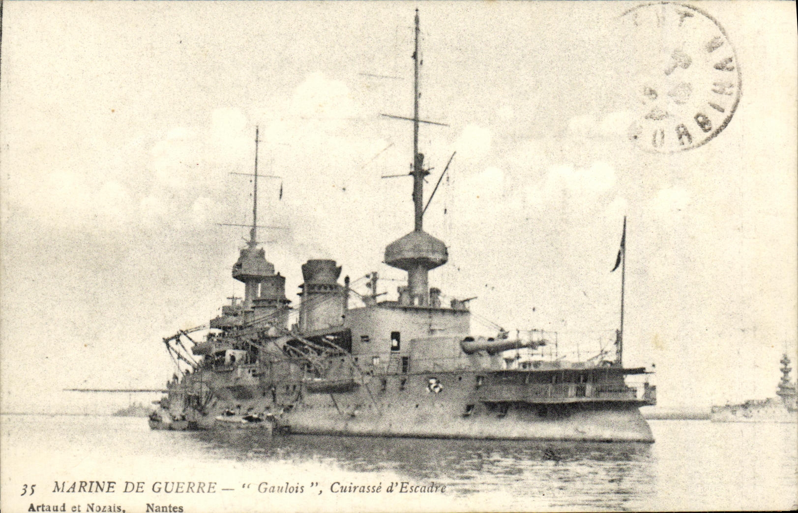 Marine de Guerre — "Gaulois", Cuirassé d'Escadre — Artaud et Nozais, Nantes