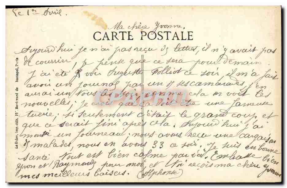 CPA Bateau Guerre Dans Les Dardanelles Le Gaulois Cuirasse — Verso
