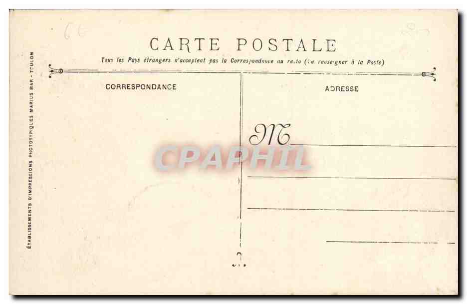 CPA Bateau Guerre Marine Militaire Francaise Gaulois Cuirasse a Tourelles — Verso