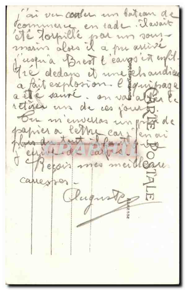 CPA Bateau Guerre Marine Militaire Le Gaulois Cuirasse d Escadre — Verso