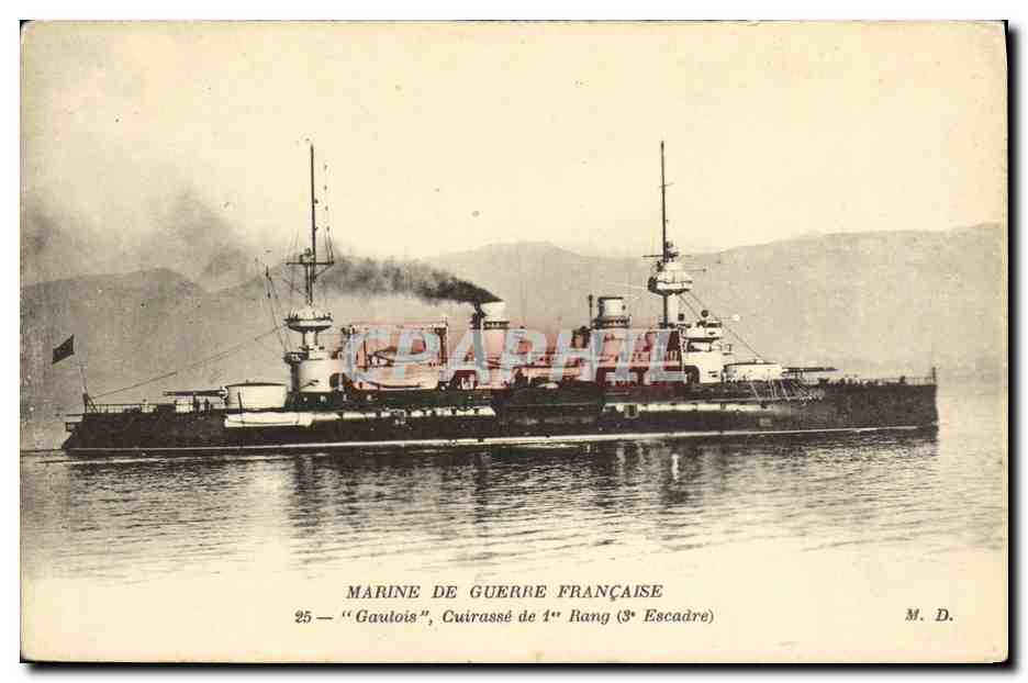 Bateau de guerre français — « Gaulois », cuirassé de 1er rang (3e escadre) — M. D.