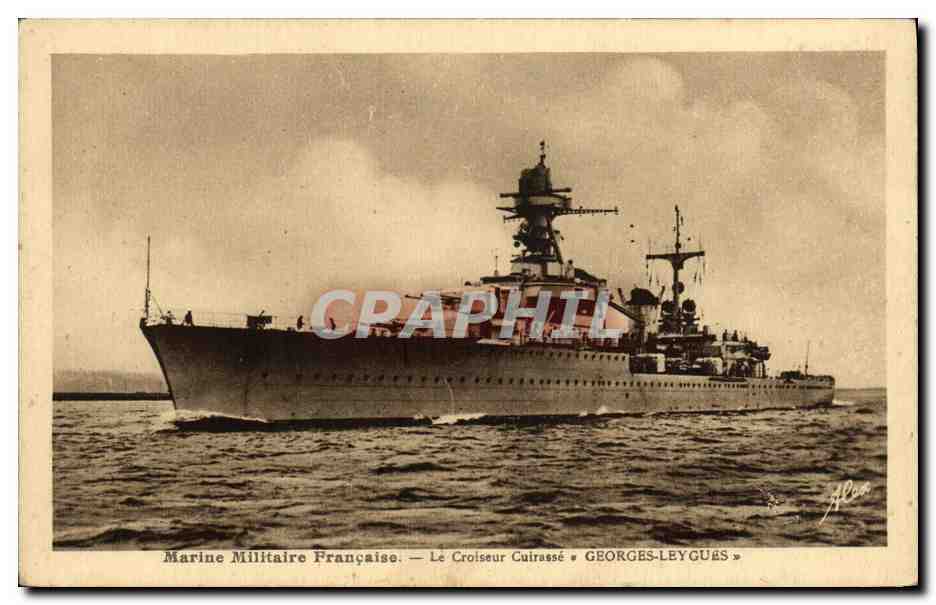 CPA Bateau Guerre Marine Militaire Francaise Le Croiseur Cuirasse Georges Leygues