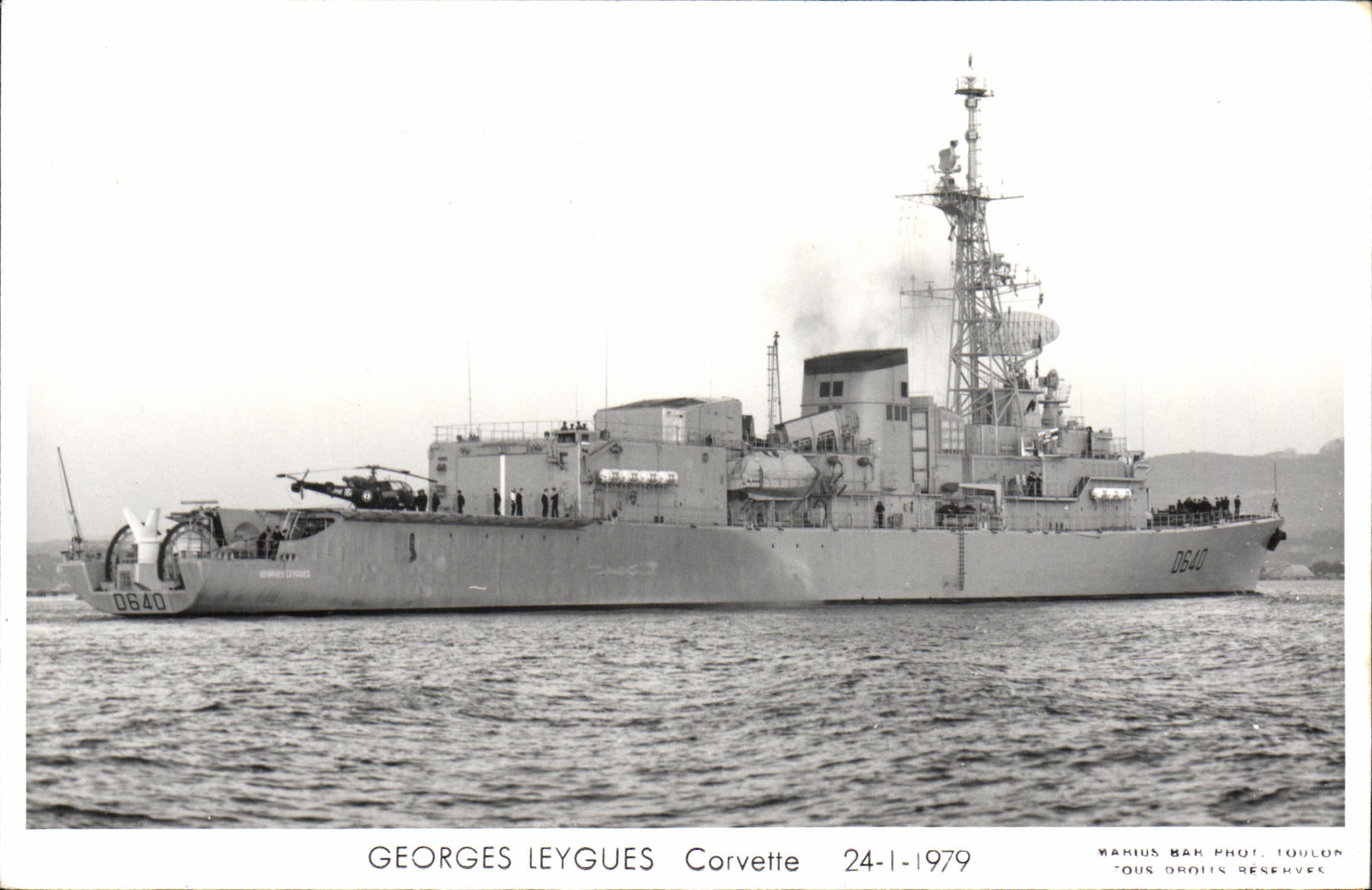 CPM Bateau Guerre Georges Leygues Corvette 1979