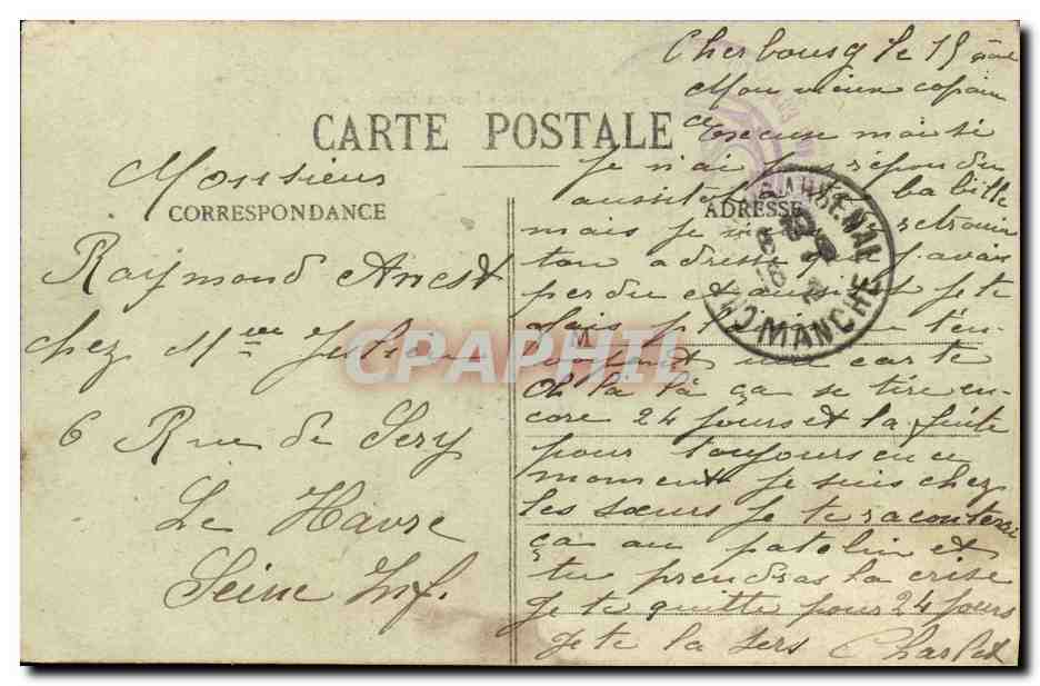 CPA Bateau Guerre Le Torpilleur d Escadre Francois Garnier — Verso