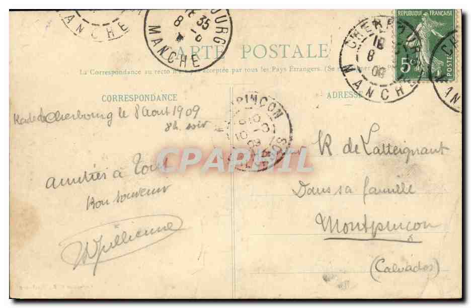 CPA Bateau Guerre La Gloire Croiseur Cuirasse — Verso