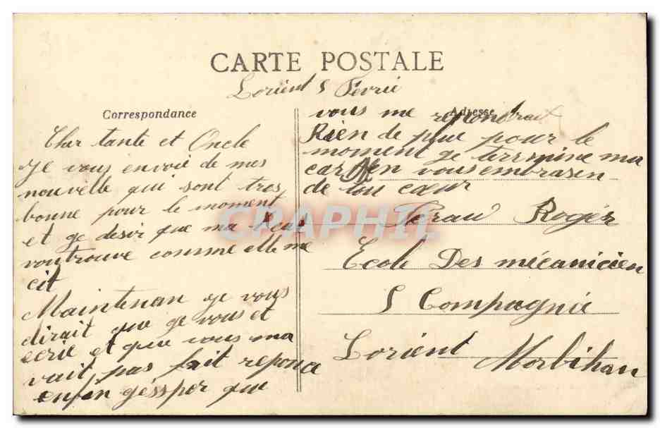 La Gloire — Croiseur Cuirassé — Marine Militaire Française, n°4007 — Verso