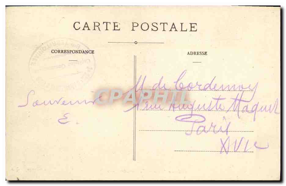 La "Gloire", Croiseur Cuirassé — 594 — A Bougault — Verso