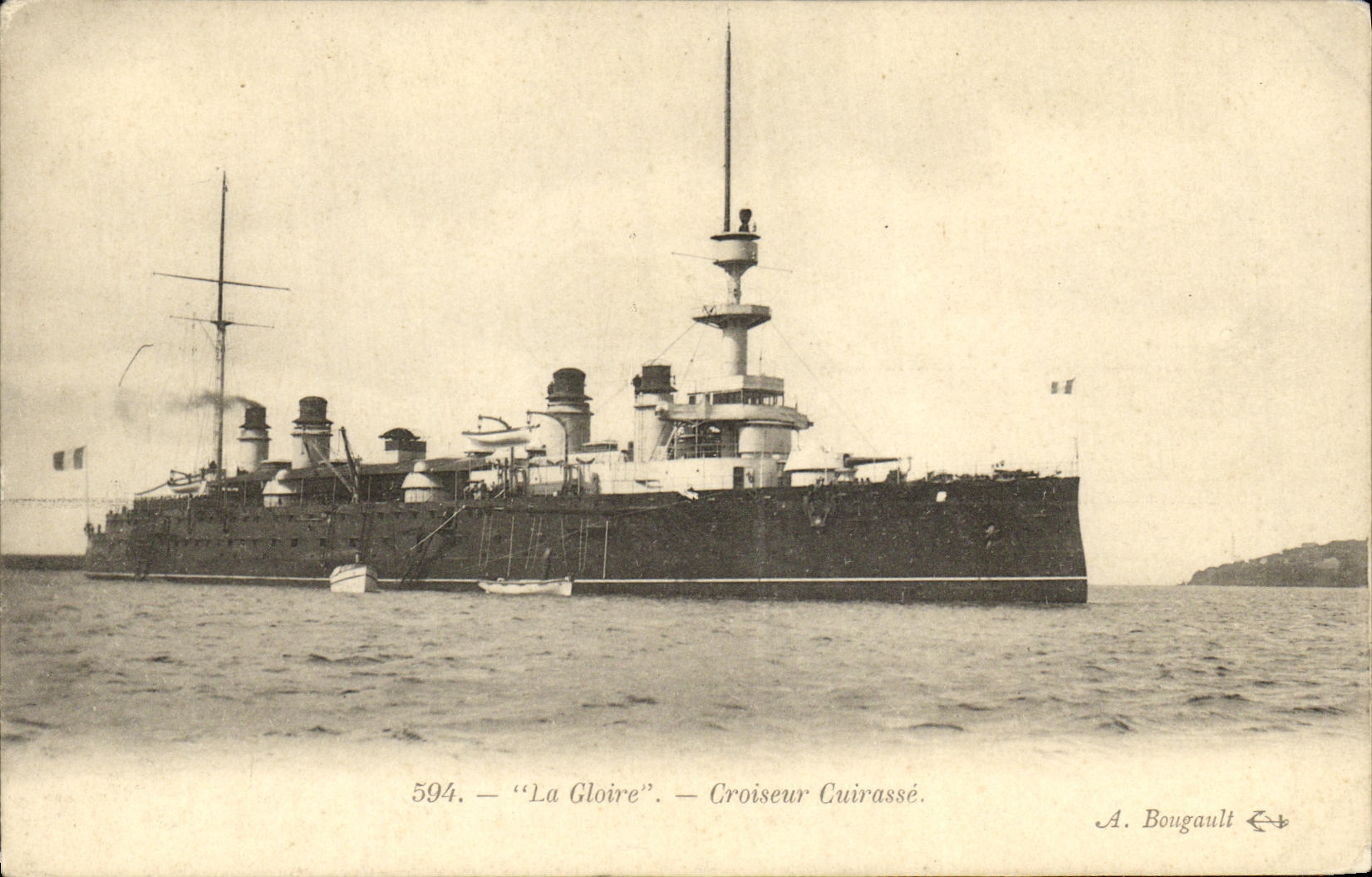 CPA Bateau Guerre La Gloire Croiseur Cuirasse