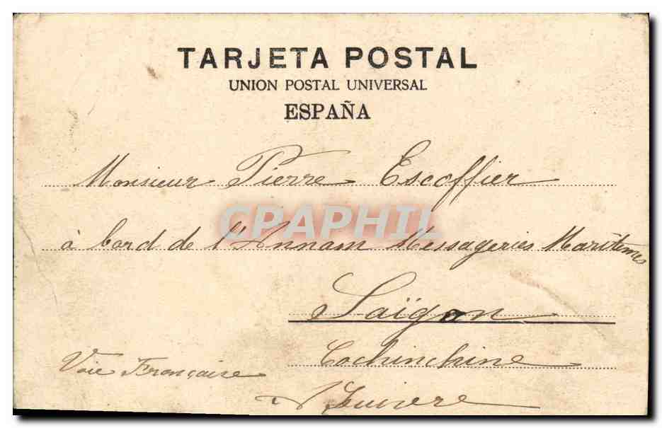 CPA Bateaux voiliers Gneisenau Decembre 1900 — Verso